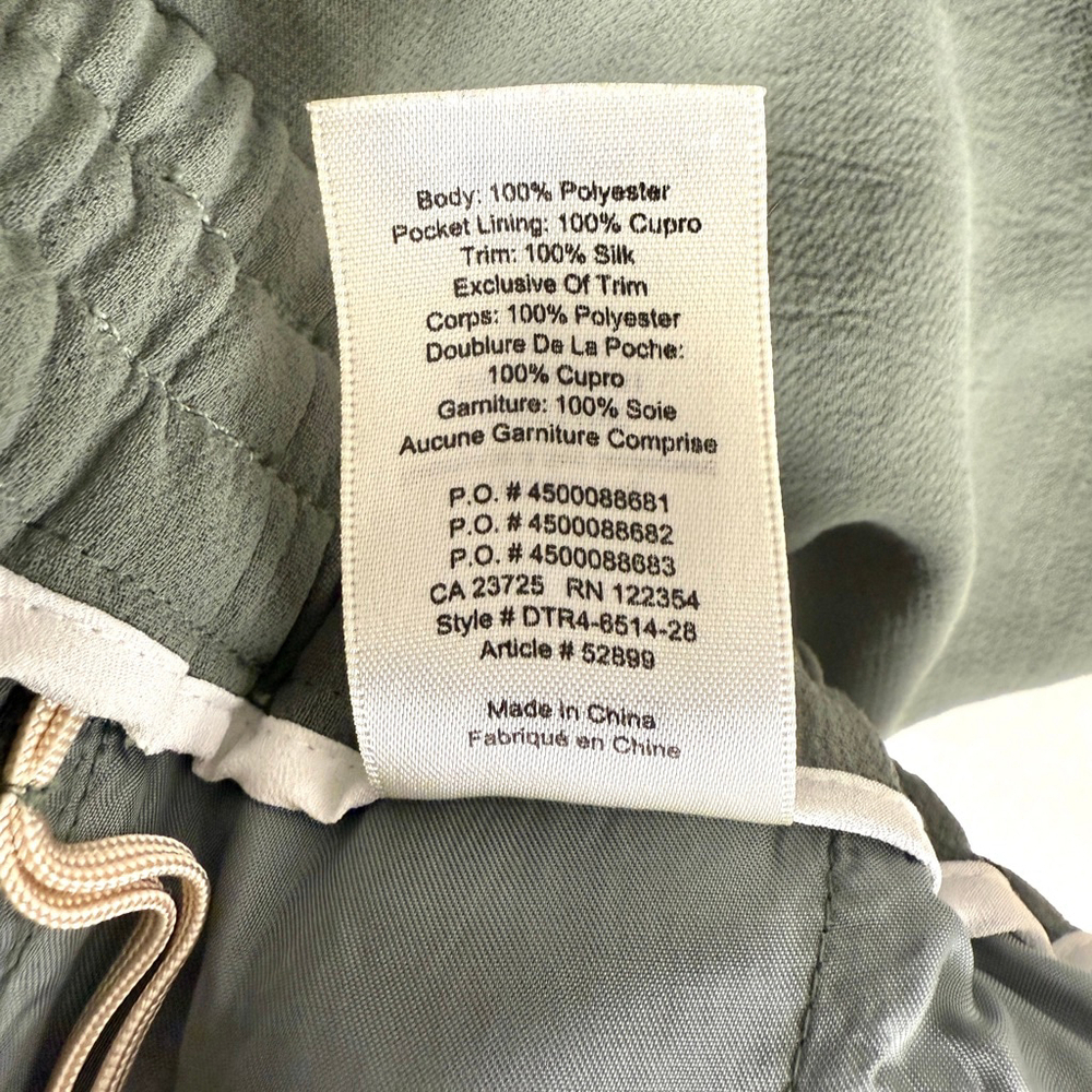 Wilfred Buffon Jogger Pants Women's Size XS Green Olive Crepe - Picture 9 of 13